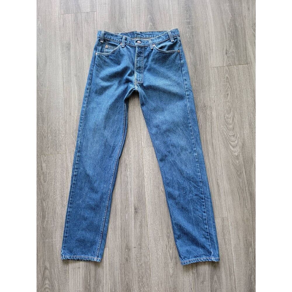 Vintage 1980's Levi's 505 Orange Tab Straight Jeans 34x34 measured USA Made Medi